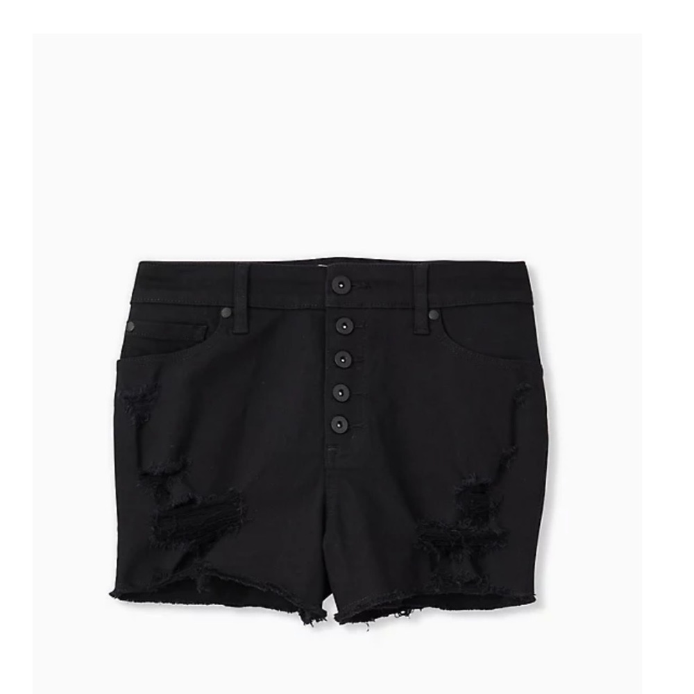 Torrid Black High Raise Vintage Stretch Shorts